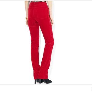 LRL lauren jeans co red corduroy slimming pants 10